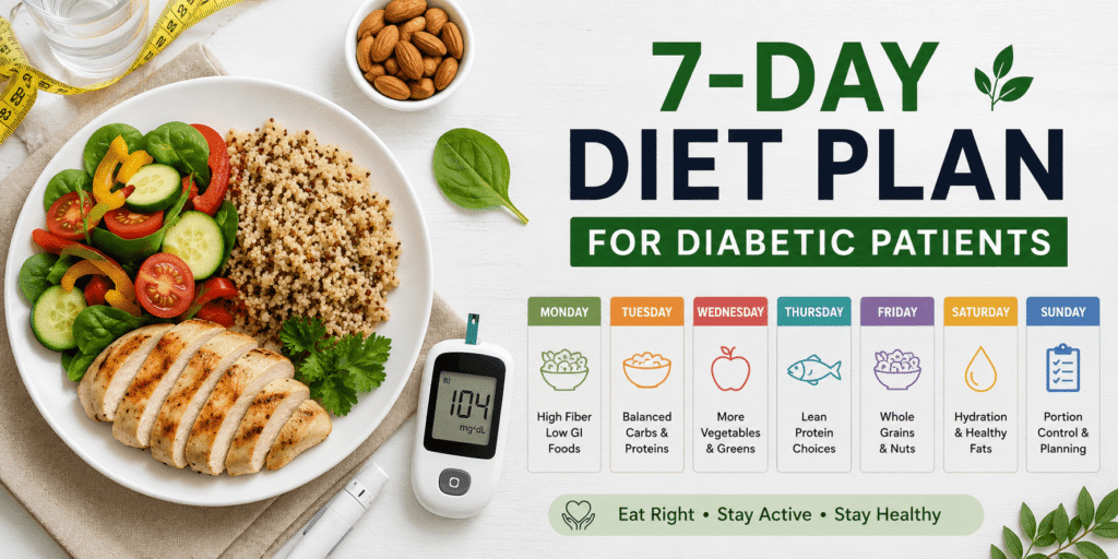 7-day diet plan for diabetic patients